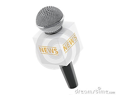 3d News microphone tv. News concept. Stock Photo