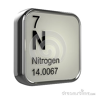 3d Nitrogen element Stock Photo