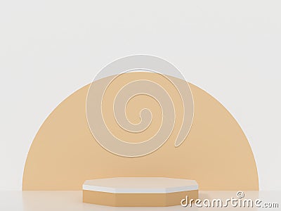 3d octagon podium products display minimal Stock Photo