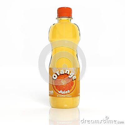 3D orange soda Stock Photo