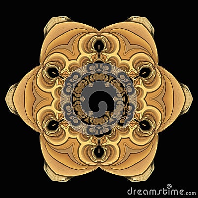 3D ornate creative design wood texture details dark background Stock Photo