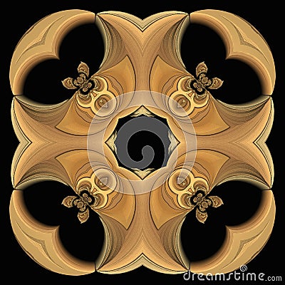 3D ornate creative design wood texture details dark background Stock Photo