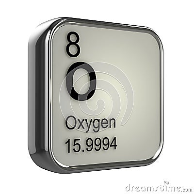 3d Oxygen element Stock Photo