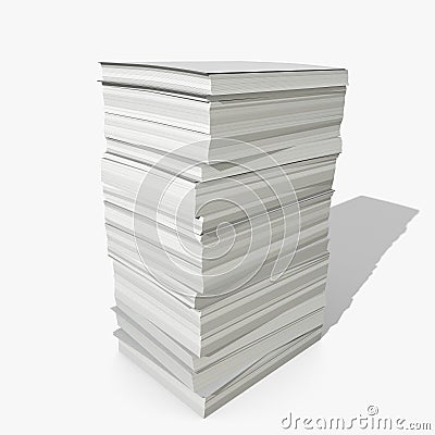 3d Paper Stack Stock Photo