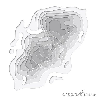 3D papercut layers texture background of paper cut vector art website template Vector Illustration