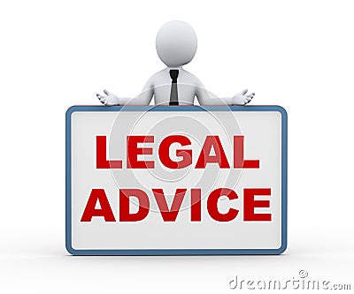 3d person presenting legal advice Cartoon Illustration