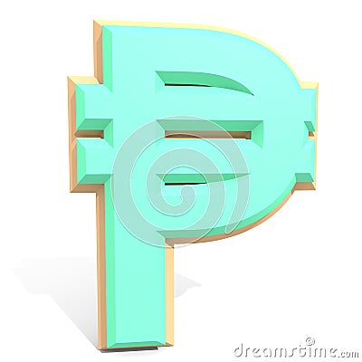 3d philippine peso sign Stock Photo