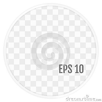 3D picture round frame design. Realistic Round frame. Design Template for Mock Up. Vector illustration Vector Illustration
