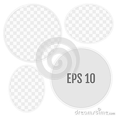 3D picture round frame design. Realistic Round frame. Design Template for Mock Up. Vector illustration Vector Illustration