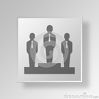 3D Podium icon Business Concept Stock Photo