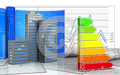 3d of power rating Cartoon Illustration