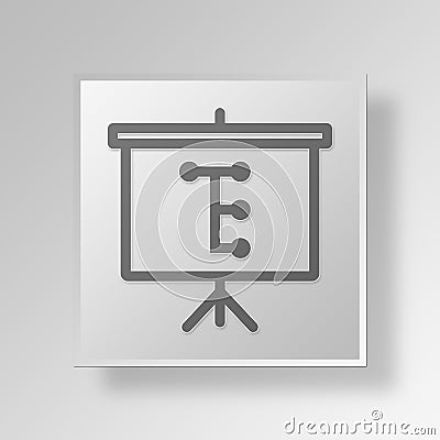 3D presentation flow chart icon Business Concept Stock Photo