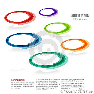 3D Price tags set 2. into circle new Vector Illustration