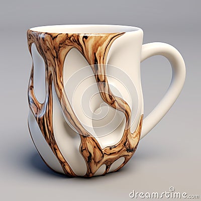 3d Printed Coffee Mug With Realistic Details And Unique Design Stock Photo