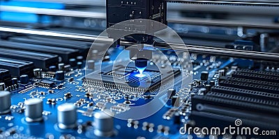 3D printer creating intricate circuitry for flexible electronics showcasing advanced capabilities Stock Photo