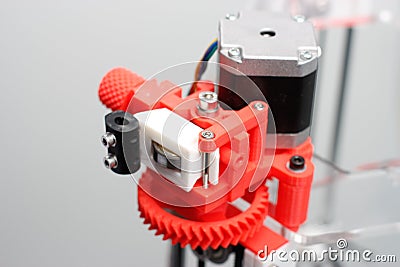 3d printer - extruder part Stock Photo