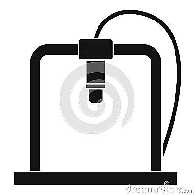 3D printer frame icon simple Vector Illustration