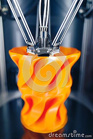3d printer head in action Stock Photo