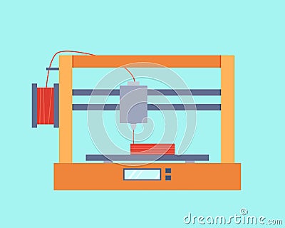 3D printer Vector Illustration