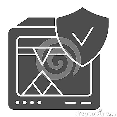 3D printer solid icon. 3D printer verified vector illustration isolated on white. 3d printing completed glyph style Vector Illustration