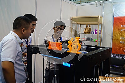 3D printing applications and facilities and Equipment Exhibition Editorial Stock Photo