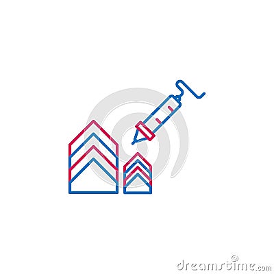 3D printing, filament icon. Element of 3d printing icon. Thin line icon for website design and development, app development. Stock Photo