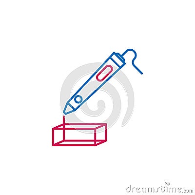 3D printing, prototyping icon. Element of 3d printing icon. Thin line icon for website design and development, app development. Stock Photo