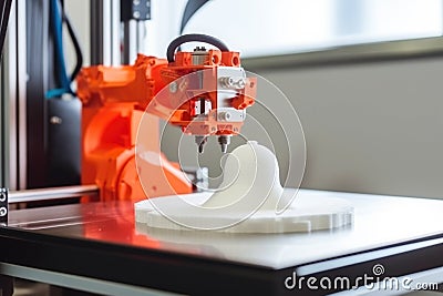 3d printing robot, working with precision to create part of new product Stock Photo