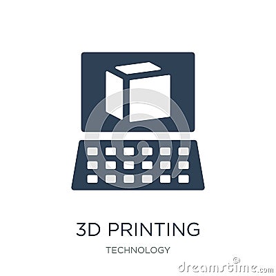 3d printing software icon in trendy design style. 3d printing software icon isolated on white background. 3d printing software Vector Illustration