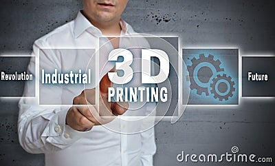 3d printing touchscreen concept background Stock Photo