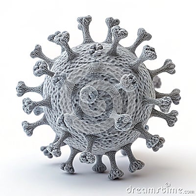 Abstract virus structure 3D modeling PSD file realistic isolated on white background Stock Photo