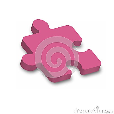 3d puzzle. Color volumetric icon for websites, applications, social networks Vector Illustration