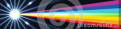 3d rainbow triangle long banner effect RGB Vector Illustration