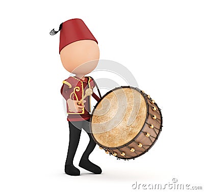 3d ramadan drummer Stock Photo