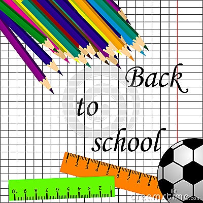 Back to School Title Poster Design in a Blackboard with School Items in a Background. Editable Vector Illustration Vector Illustration