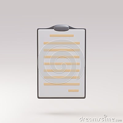 3d realistic documents icon. Vector illustration Vector Illustration