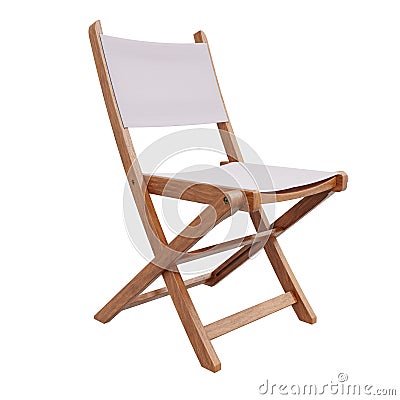 3D Realistic Rendering Wood Chair. Isolated on white background Stock Photo