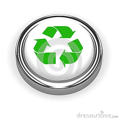 3d Recycle button Stock Photo