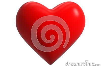 3D Red Heart Stock Photo