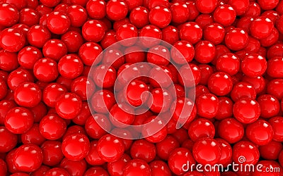 3d red spheres background Stock Photo