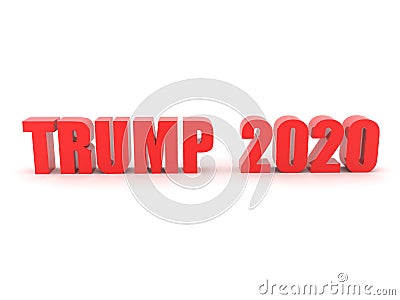 3D Red text saying TRUMP 2020 Editorial Stock Photo