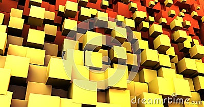 abstract chaotic cubes background Stock Photo