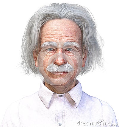 Einstein Scientist, Science, Genius, Isolated Stock Photo