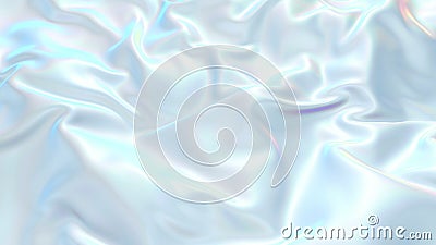 3D render beautiful folds of white silk in full screen, like a beautiful clean fabric background. Simple soft background Stock Photo