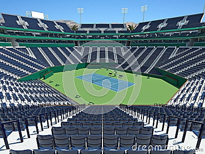 3D render of beutiful modern tennis masters lookalike stadium Stock Photo