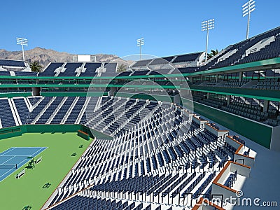 3D render of beutiful modern tennis masters lookalike stadium Stock Photo