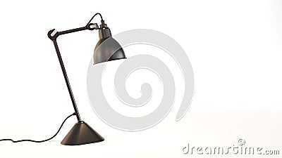 black office desktop lamp isolated on white background Stock Photo