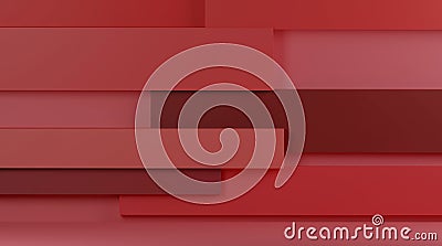 3D render blank bright red studio background, product display with copy space for displaying content design. Banner for Stock Photo