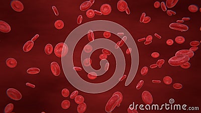 3d render blood structure. erythrocytes and leukocytes. Cartoon Illustration