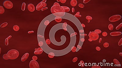 3d render blood structure. erythrocytes and leukocytes. Cartoon Illustration